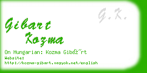 gibart kozma business card